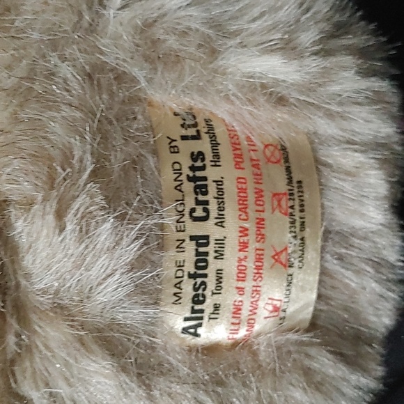 Vintage 70s Alresford Crafts Town Mill England Tan Teddy Bear Plush 20” - Picture 3 of 3